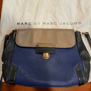 Blue, navy and tan Marc Jacobs crossbody